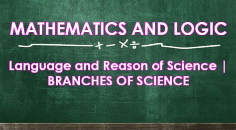 ano ang logic|MATHEMATICS AND LOGIC: Meaning And Fields.